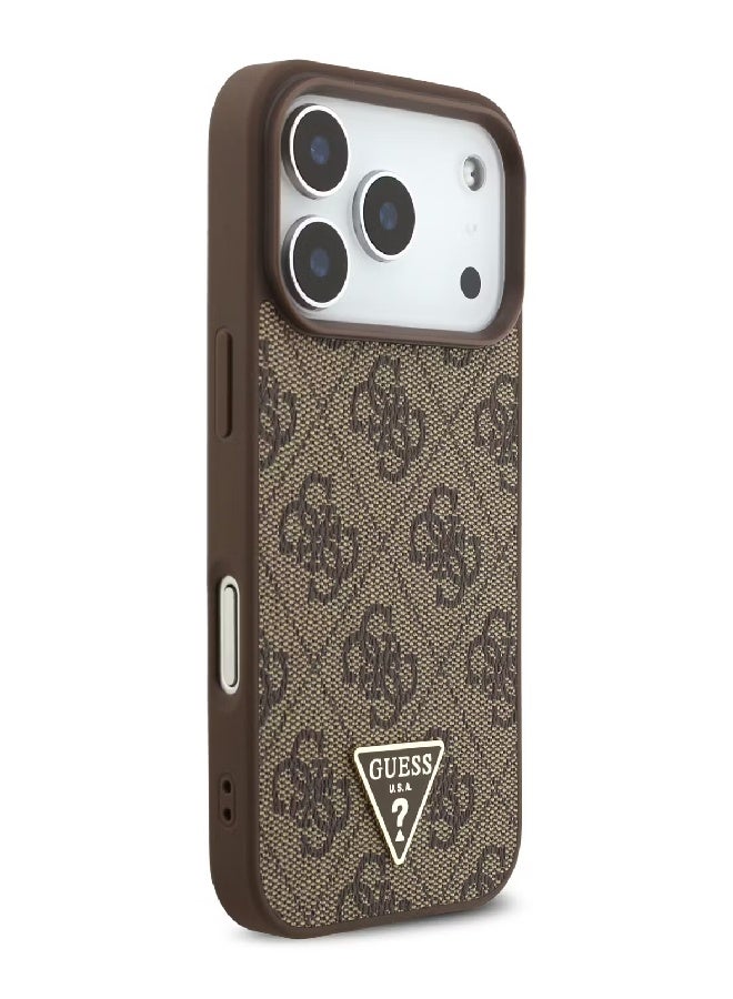 Guess MagSafe 4G PU Leather Case with Small 4G Logo & Wrist Strap for iPhone 17 Pro Max - Brown - Image 4